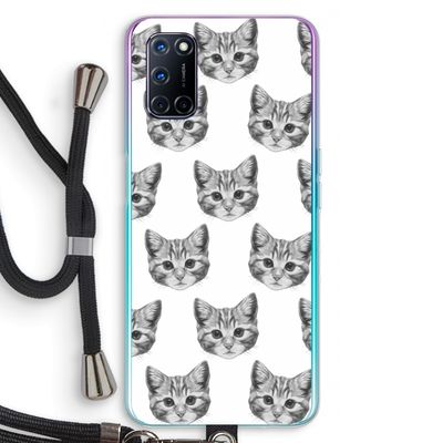 Kitten: Oppo A52 Transparant Hoesje met koord