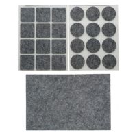 Benson antikras rubber/meubelvilt - 25x stuks - grijs - 3 formaten   -