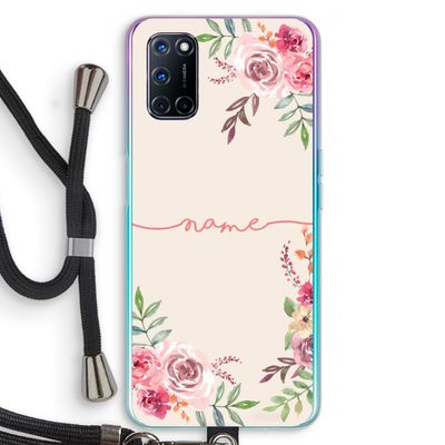 Rozen: Oppo A52 Transparant Hoesje met koord