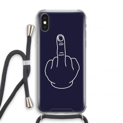F**k U: iPhone X Transparant Hoesje met koord