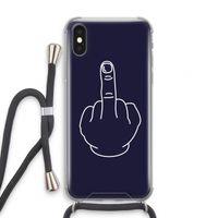 F**k U: iPhone X Transparant Hoesje met koord