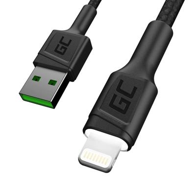 Green Cell KABGC05 Lightning-kabel 1,2 m Zwart