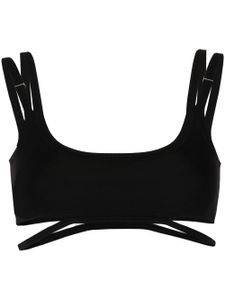 Dion Lee brassière crop à découpes - Noir