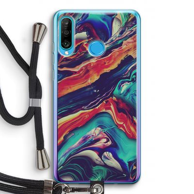Chameleon Sun: Huawei P30 Lite Transparant Hoesje met koord Chameleon Sun: Huawei P30 Lite Transparant Hoesje met koord