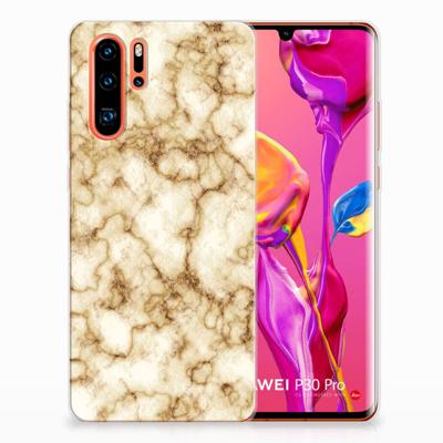 Huawei P30 Pro | TPU | Siliconen hoesje | Marmer Goud