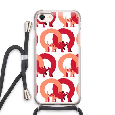 Dogs: iPhone 8 Transparant Hoesje met koord