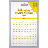 Nellie's Choice • adhesive pearls 150stuks/sheet 2mm 3 tones yellow-gold