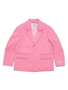 MM6 Maison Margiela Kids blazer à simple boutonnage - Rose