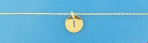 TFT Collier Geelgoud Letter I 0,8 mm x 40-44 cm