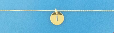 TFT Collier Geelgoud Letter I 0,8 mm x 40-44 cm