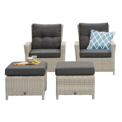 Le Sud loungeset Millau - grijs - 4-delig