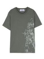 Stone Island Junior t-shirt en coton à logo imprimé - Gris - thumbnail