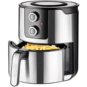 Unold 58655 friteuse Dubbel 5 l 1400 W Heteluchtfriteuse Zwart, Roestvrijstaal