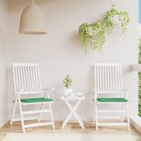 Tuinstoelkussens 2 st 50x50x3 cm oxford stof groen - thumbnail