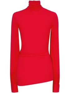 Proenza Schouler blouse Sonia à col montant - Rouge