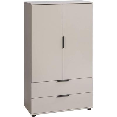 Leen Bakker - Kast Lucca 2-deurs - Kiezelkleur - 140x81x40 Cm - Spaanplaat - Taupe#Beige