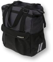 Basil shopper xl - sportieve en trendy fietstas voor boodschappen en strand, zwart/antraciet, 20l