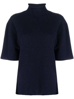 Jil Sander haut en maille à col roulé - Bleu