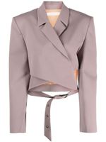 Ssheena blazer crop à design cache-cœur - Violet