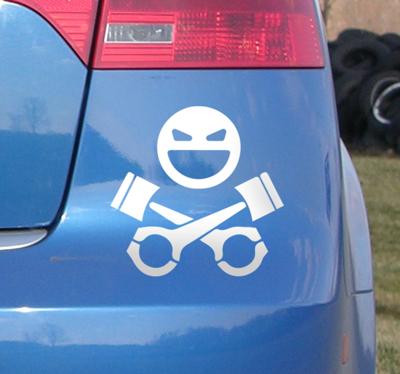 Auto bumper sticker piraat