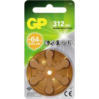GP Batterij voor hoortoestel ZA312 1.4 V 6 stuk(s) Zink-lucht GPPBZZ31F017