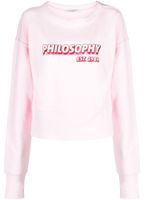 Philosophy Di Lorenzo Serafini sweat à logo imprimé - Rose - thumbnail