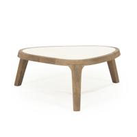 Eleonora Organische Salontafel 'Fred' Marmer en mangohout, 64 x 75cm