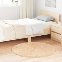 Hoogpolig vloerkleed NAVARRA 100x100 cm polyester beige