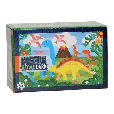 Legpuzzel Glow in the Dark - Dino&apos;s, 100st.