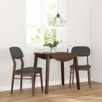 Eetkamerstoelen met kussens 2 st massief hout rubber bruin