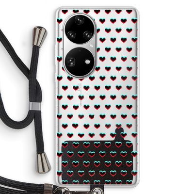 Hartjes: Huawei P50 Pro Transparant Hoesje met koord