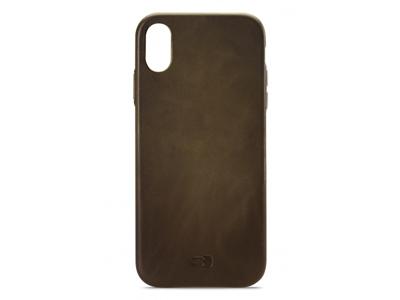 Senza Senza Desire Leather Cover Apple iPhone Xs Max Burned Olive
