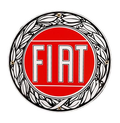 Fiat Logo Emaille Bord Ø 30 cm