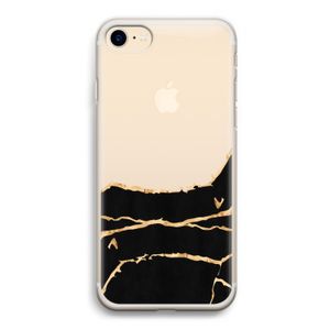 Gouden marmer: iPhone 7 Transparant Hoesje