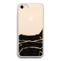 Gouden marmer: iPhone 7 Transparant Hoesje