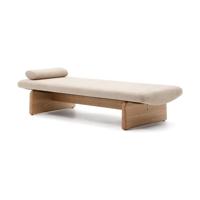 Kave Home Topaz ligbed chenille Beige essenhout naturel