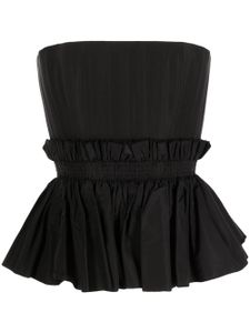 Alex Perry bustier péplum en soie - Noir