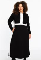 Yoek Dress zipper contrast VERO | Zwart | Maat 58/60