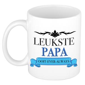 Verjaardag cadeau mok - blauw - leukste papa ooit - 300 ml - Vaderdag