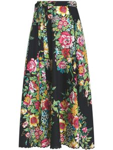 ETRO jupe mi-longue à fleurs - Noir