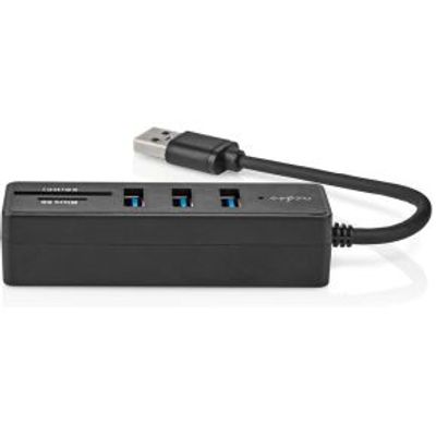 USB-Hub | USB-A Male | 3x USB A Female | 5-Poorts poort(en) | USB 3.2 Gen 1 | USB Gevoed | 5 Gbps |