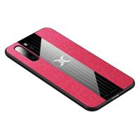 Voor Huawei P30 Pro XINLI stiksels doek Textue schokbestendig TPU beschermhoes (rood)