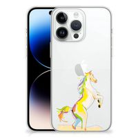 iPhone 14 Pro Max Telefoonhoesje met Naam Horse Color - thumbnail