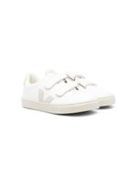 VEJA Kids chaussures en cuir à attache scratch - Blanc