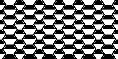 Geometrisch zwart-wit patroon vinyl tapijt
