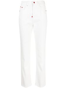 Kiton jean slim à taille haute - Blanc