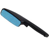 Kledingborstel/ontpluizer/pluizenverwijderaar - zwart/blauw - 26 cm   -