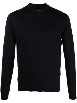 Low Brand pull à col superposé - Bleu