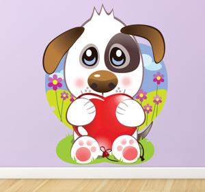 Sticker kind hond hartje lief