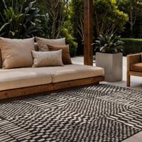 Vloerkleed Barkham Rechthoekig - Zwart Wit 170x120cm - Polypropyleen - Dekbed-Discounter.nl